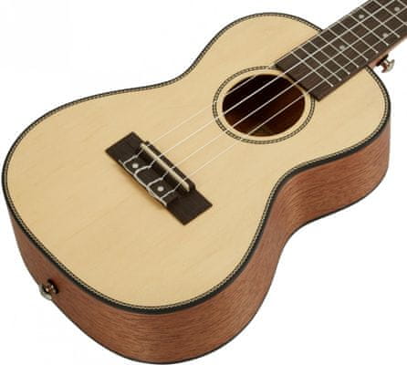  krásné koncertní ukulele Cascha HH 2036 Concert Mahogany Ukulele Bundle matná povrchová úprava 16 pražců plnohodnotný zvuk zhotovené z mahagonového dřeva bohatá výbava krásné také jako dárek 