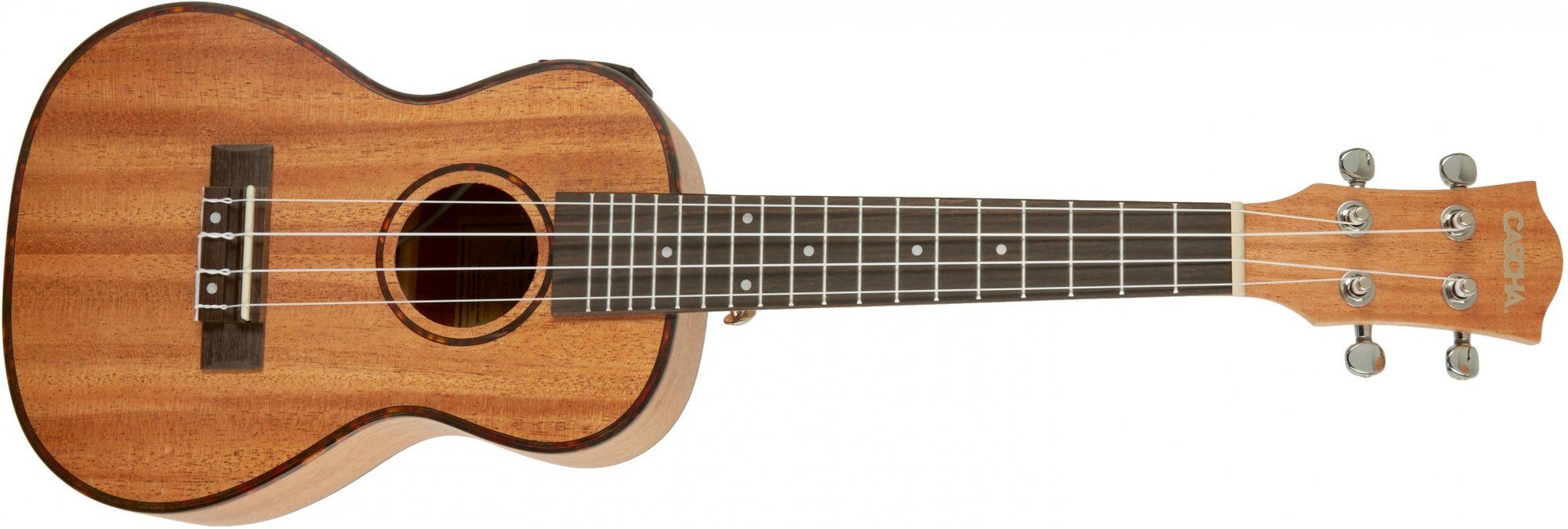  krásné koncertní ukulele Cascha HH 2035E Concert Mahogany Ukulele Set EQ matná povrchová úprava 18 pražců plnohodnotný zvuk zhotovené z mahagonového dřeva bohatá výbava krásné také jako dárek 