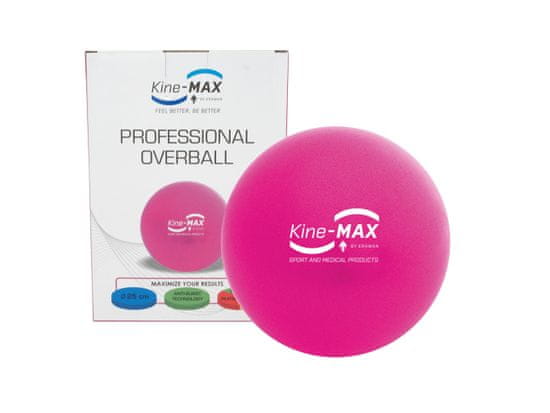 Kine-MAX Professional Overball - cvičební míč 25cm - růžový