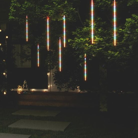 Vidaxl Padající světla 8 ks 50 cm barevná 288 LED diod dovnitř i ven