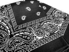 Šátek Paisley bandana - 43605, černá, 55x55 cm