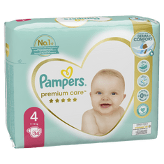 Pampers Premium Care Plenky, Velikost 4, 34 ks, 9kg-14kg