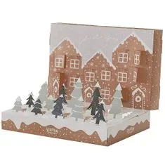 MojeParty Adventní kalendář Zasněžené domečky 35 x 22,5 cm