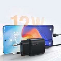 Joyroom Mini Fast Charger síťová nabíječka 2x USB 2.4A 12W, černá