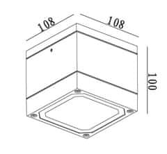 Light Impressions Light Impressions Kapego stropní přisazené svítidlo Mob Square II Anthracite 220-240V AC/50-60Hz GX53 1x max. 9,00 W 108 mm antracit 730410