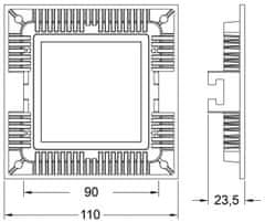 Light Impressions Light Impressions Deko-Light stropní vestavné svítidlo LED Panel Square 8 18-19V DC 7,00 W 4000 K 560 lm 110 mm bílá 565154