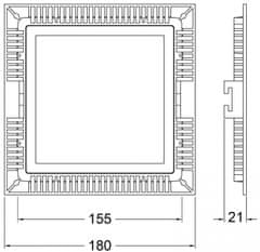 Light Impressions Light Impressions Deko-Light stropní vestavné svítidlo LED Panel Square 15 36-37V DC 13,00 W 2700 K 1000 lm 180 mm bílá 565156