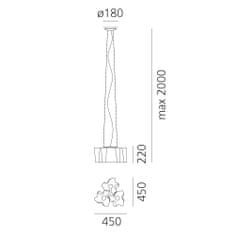 Artemide Artemide LOGICO MINI závěs. 3X120° 0698020A