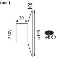 Paulmann Paulmann vestavné svítidlo do zdi Dekorativ 2,5W bílá mat 929.26 P 92926 92926