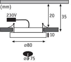 Paulmann Paulmann LED vestavný panel Areo IP23 kruhové 5W 3000K bílá mat 929.45 P 92945 92945