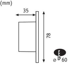 Paulmann Paulmann vestavné svítidlo do zdi kruhové 1,7W 2700K bílá 929.24 P 92924 92924