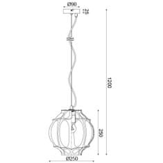 ACA ACA Lighting Avantgarde závěsné svítidlo GN271PSF