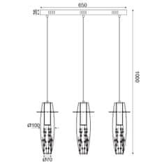 ACA ACA Lighting Crystal LED závěsné svítidlo VANI659LEDP