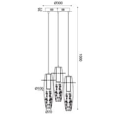 ACA ACA Lighting Crystal LED závěsné svítidlo VANI309LEDP