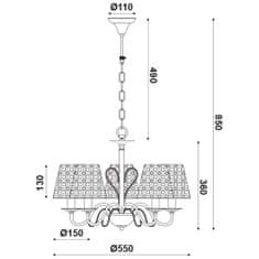 ACA ACA Lighting Vintage závěsné svítidlo EG169755PBC