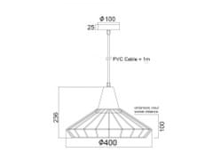 ACA ACA Lighting Vintage závěsné svítidlo KS174940BK