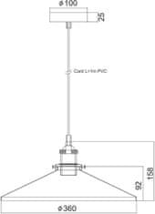 ACA ACA Lighting Vintage závěsné svítidlo KS1288P361RT