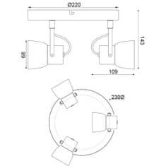 ACA ACA Lighting Spot nástěnné a stropní svítidlo MC171153