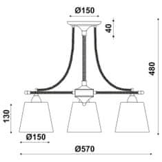 ACA ACA Lighting Vintage závěsné svítidlo EG165073C