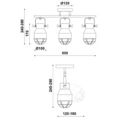 ACA ACA Lighting Spot nástěnné a stropní svítidlo EG169903CB