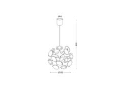 ACA ACA Lighting Dětské závěsné svítidlo MD160224FLW