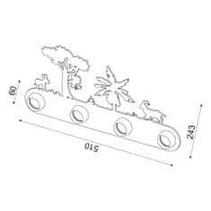 ACA ACA Lighting Dětské nástěnné svítidlo ZN170114WO