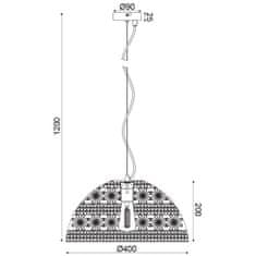 ACA ACA Lighting Prim závěsné svítidlo GN799401PW