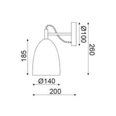 ACA ACA Lighting Avantgarde nástěnné svítidlo V370981WGB