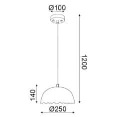 ACA ACA Lighting Avantgarde závěsné svítidlo V3729251PBS