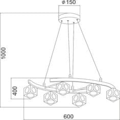 ACA ACA Lighting Crystal závěsné svítidlo AD00836A