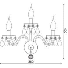 ACA ACA Lighting Crystal nástěnné svítidlo BLK82043WCC