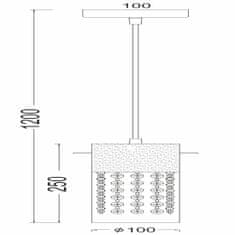 ACA ACA Lighting Crystal závěsné svítidlo DLA6831