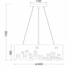 ACA ACA Lighting Crystal závěsné svítidlo DLA7983