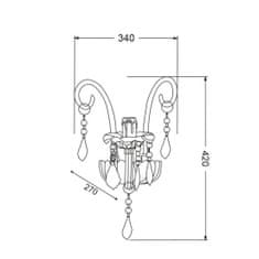 ACA ACA Lighting Acryl nástěnné svítidlo SF633121W