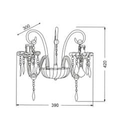 ACA ACA Lighting Acryl nástěnné svítidlo SF633122W