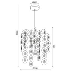 ACA ACA Lighting Acryl závěsné svítidlo SF171411P