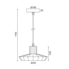 ACA ACA Lighting Style závěsné svítidlo KS174522PC