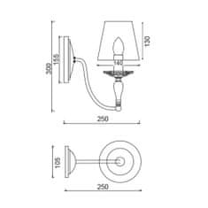 ACA ACA Lighting Textile nástěnné svítidlo DL9501WWB