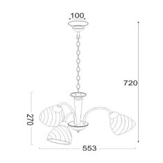 ACA ACA Lighting Prim závěsné svítidlo DLX7393BR