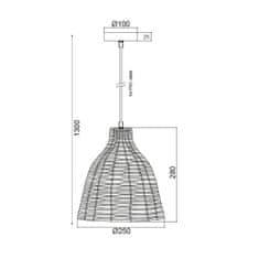 ACA ACA Lighting Prim závěsné svítidlo KS182026P