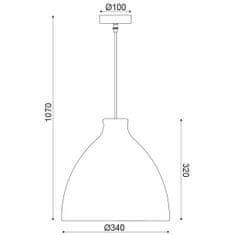 ACA ACA Lighting Prim závěsné svítidlo ML1013011B