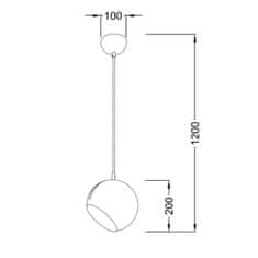 ACA ACA Lighting Prim závěsné svítidlo V36037BK