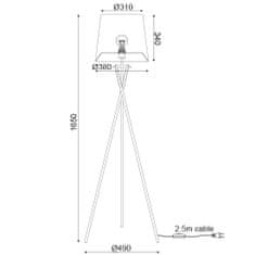 ACA ACA Lighting Prim stojanové svítidlo ML307211FW