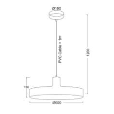 ACA ACA Lighting Prim závěsné svítidlo OD5392LWH