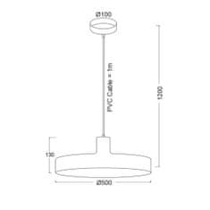 ACA ACA Lighting Prim závěsné svítidlo OD5392MBK