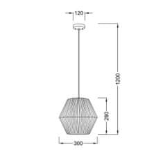 ACA ACA Lighting Prim závěsné svítidlo V36319