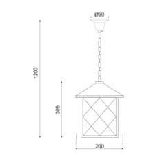 ACA ACA Lighting Vintage závěsné svítidlo EG166201PB