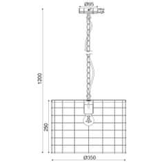 ACA ACA Lighting Vintage závěsné svítidlo GN731PLCE