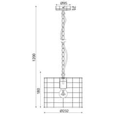 ACA ACA Lighting Vintage závěsné svítidlo GN731PSCE