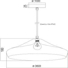 ACA ACA Lighting Vintage závěsné svítidlo KS1422P361CP